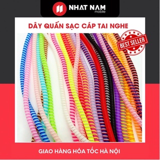 Combo 5 Dây Quấn Cáp Sạc, Tai Nghe, Đa Dạng Màu Sắc, Chống Rối, Chống Đứt