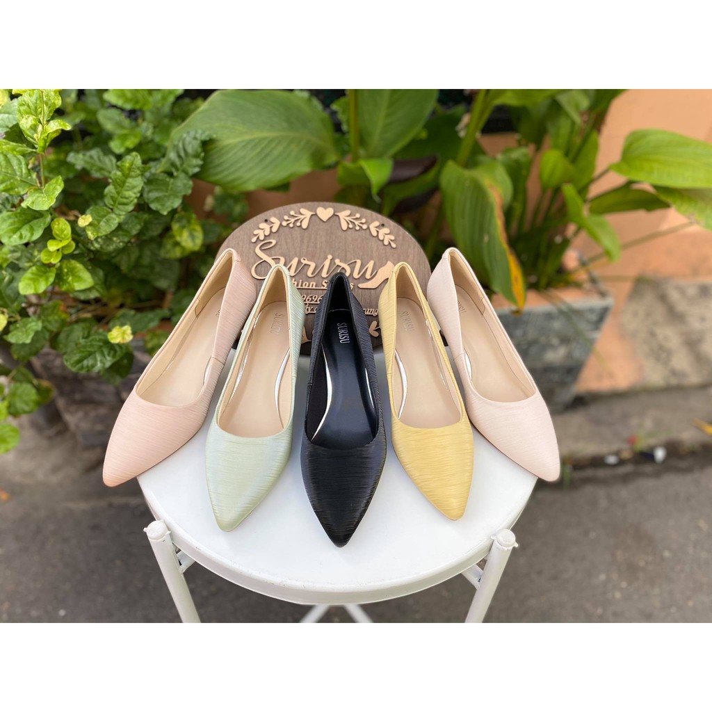 Cao gót 5cm si vân mới lót mút rất êm - Ms: 5240