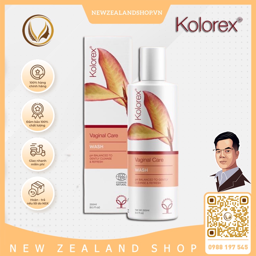 Dung dịch vệ sinh vùng kín, chăm sóc phụ khoa Kolorex Vaginal Care Wash 100ml