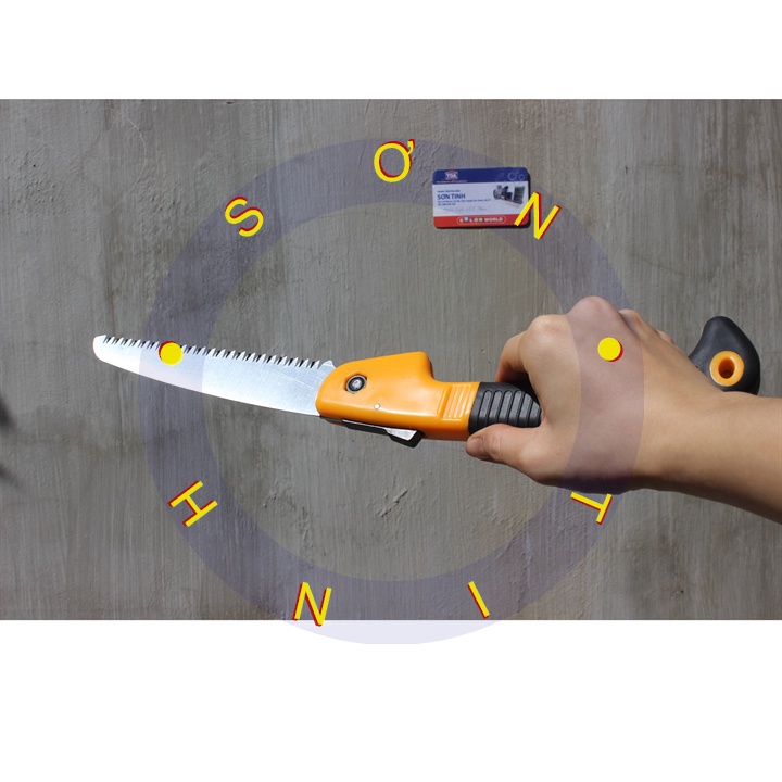 Cưa xếp 180mm TOLSEN 31014 dùng để cưa gỗ, cành cây có thể gấp lại tiện lợi khi không sử dụng