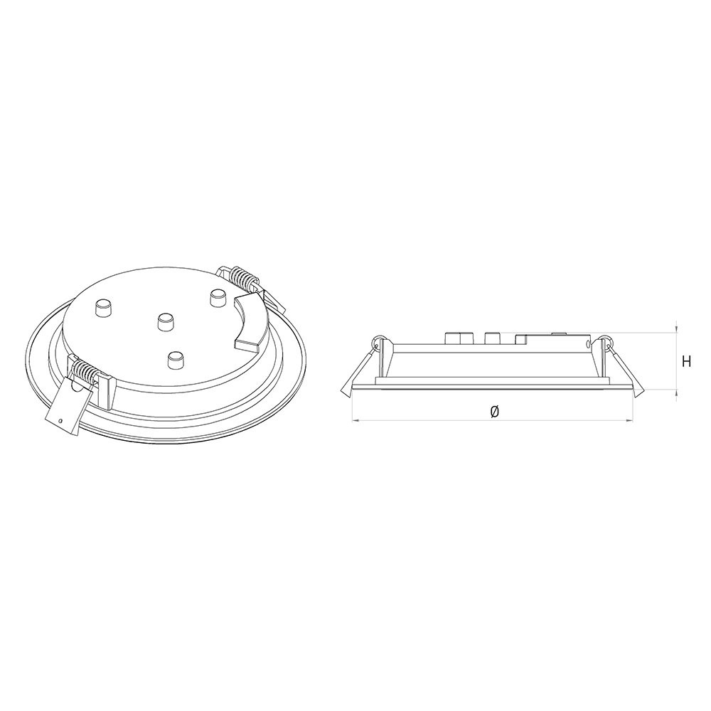 Đèn Led  Âm Trần Siêu Mỏng 12W Panasonic Phi 125 ( made in Indonesia)