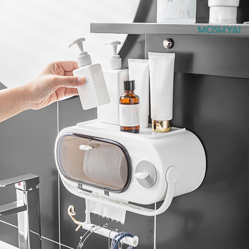 Hộp Đựng Khăn Giấy Gắn Tường Bằng Nhựa Chống Nước