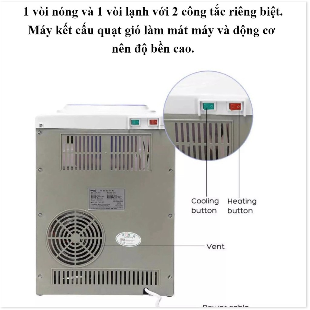 Máy nước nóng lạnh, Cây nước nóng lạnh mini Huastar tiết kiệm điện,có rơ re tự ngắt chống giật - HÀNG CHÍNH HÃNG CAO CẤP