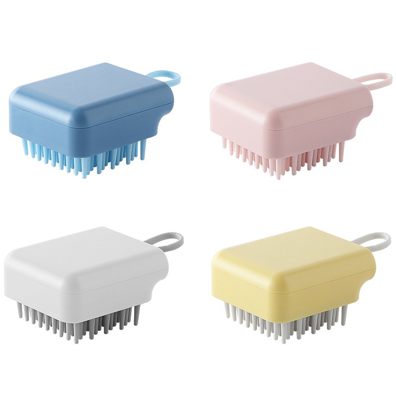 [Hàng mới về] Bàn chải silicon mềm giúp mát xa da đầu