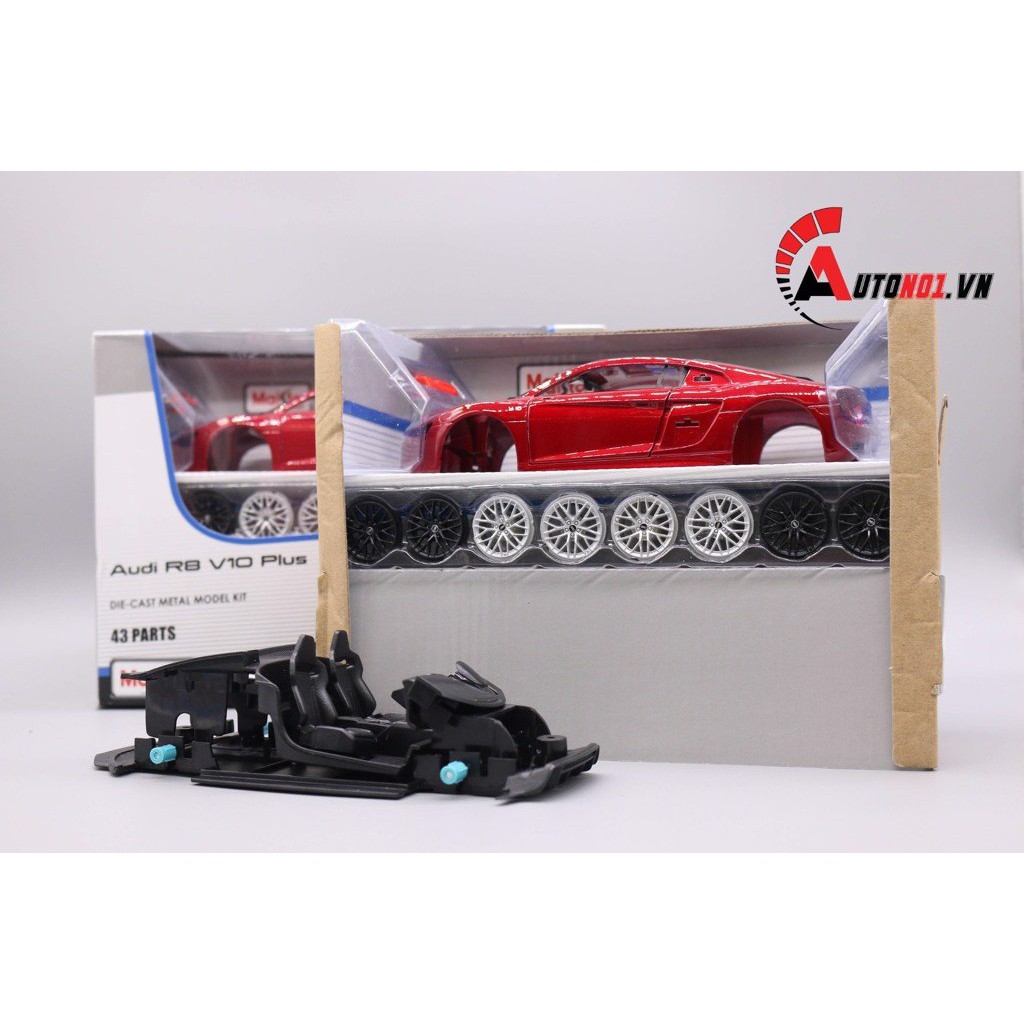 MÔ HÌNH XE AUDI R8 V10 PLUS RED 1:24 LẮP GHÉP MAISTO 6378