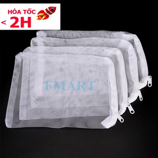 COMBO 4 Túi lưới - Túi đựng vật liệu lọc FMART dùng trong hệ thống lọc bể cá, hồ cá koi, máy lọc bể cá ( Trắng)