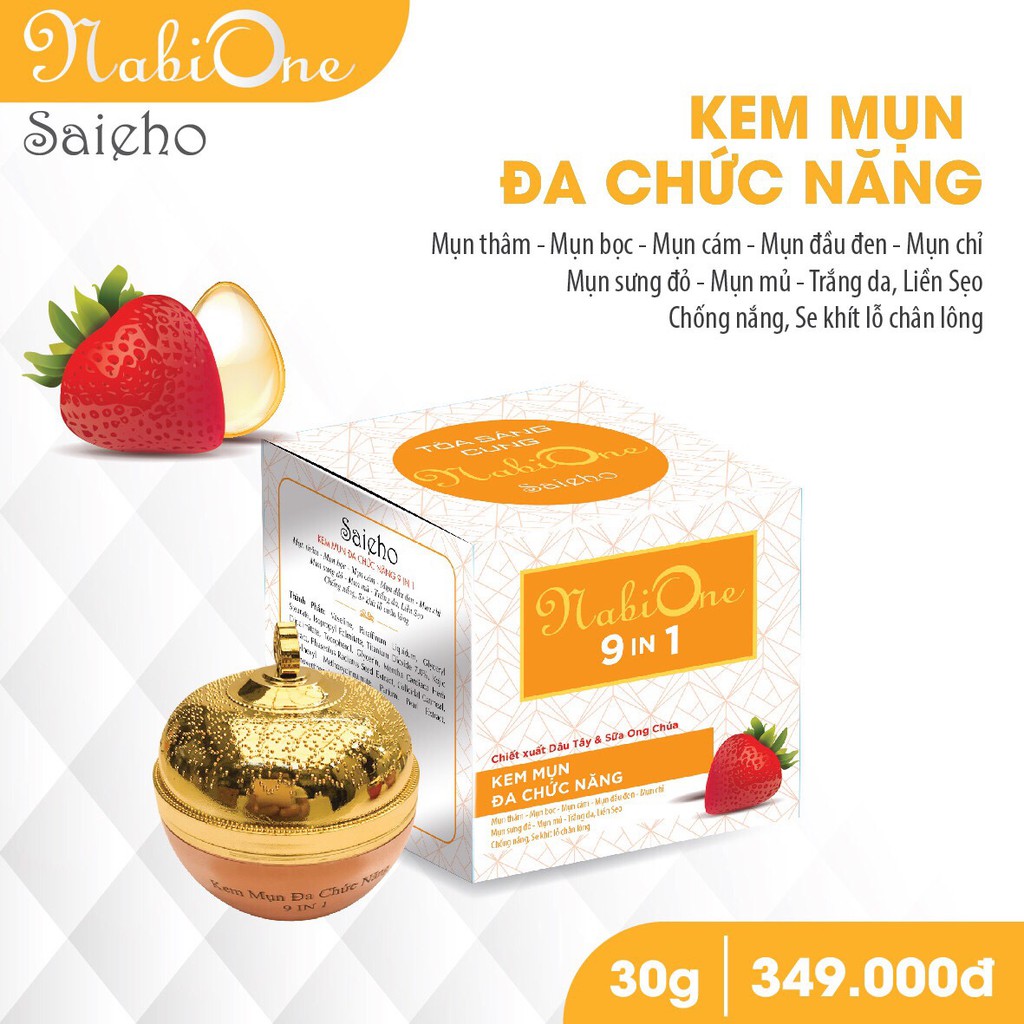 Kem mụn đa chức năng 9in1 NabiOne 30g