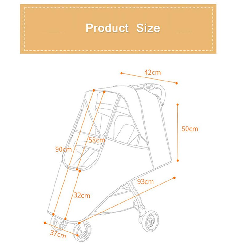 Tấm Chắn Mưa / Muỗi / Côn Trùng Cho Xe Đẩy Em Bé