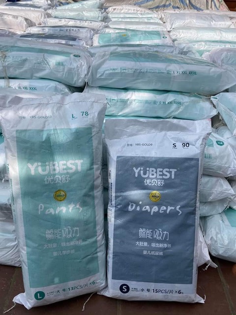 ỈM YUBEST GOLD NỘI ĐỊA TRUNG DÁN/QUẦN ĐỦ SIZE S90/M84/L78/XL72/XXL66