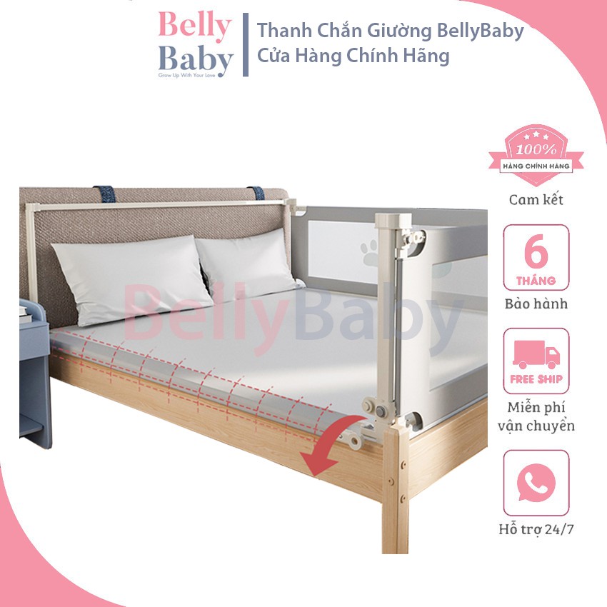 Thanh Chắn Giường BellyBaby - Mẫu Mới Nhất 2021 ( 1 Bộ 1 Thanh ) - An Toàn - Tiện Lợi - Chắc Chắn - Bellybaby