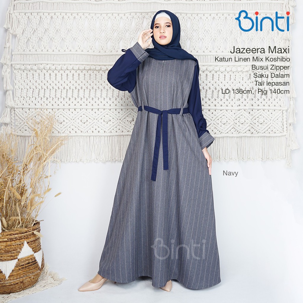 Đầm Cotton Lanh Phong Cách Jazeera Ld 136 Gamis Busui Salur Mix Koshibo