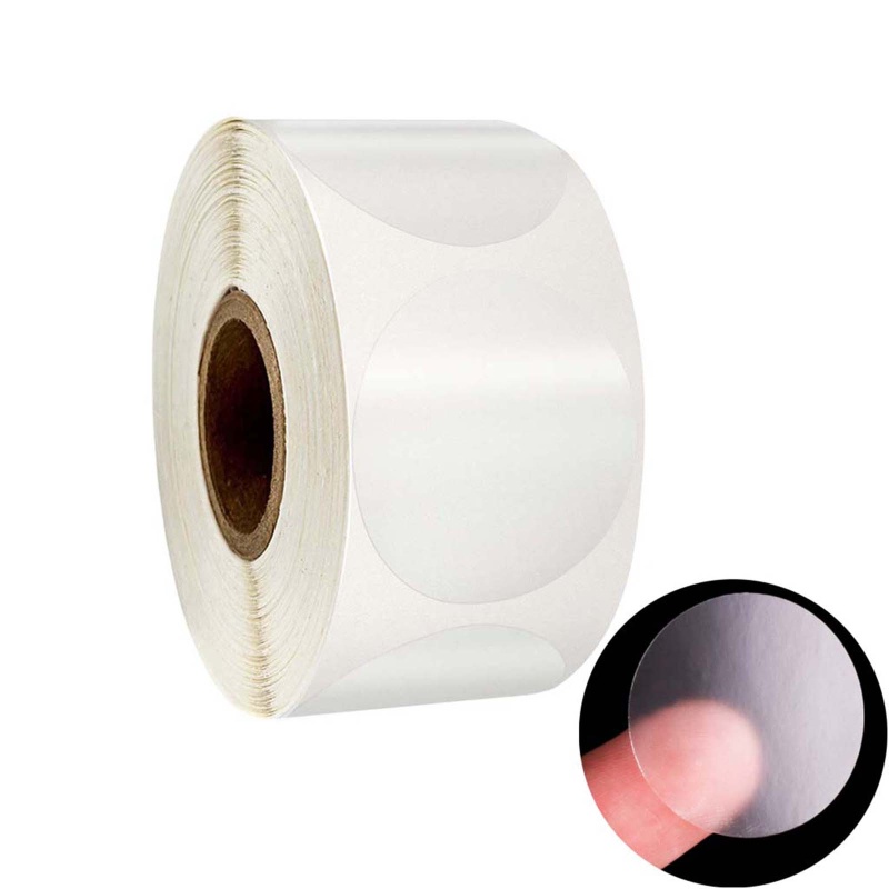Cuộn 500 Miếng Dán Trong Suốt Hình Tròn Dùng Trang Trí Bánh Quy / Kẹo
