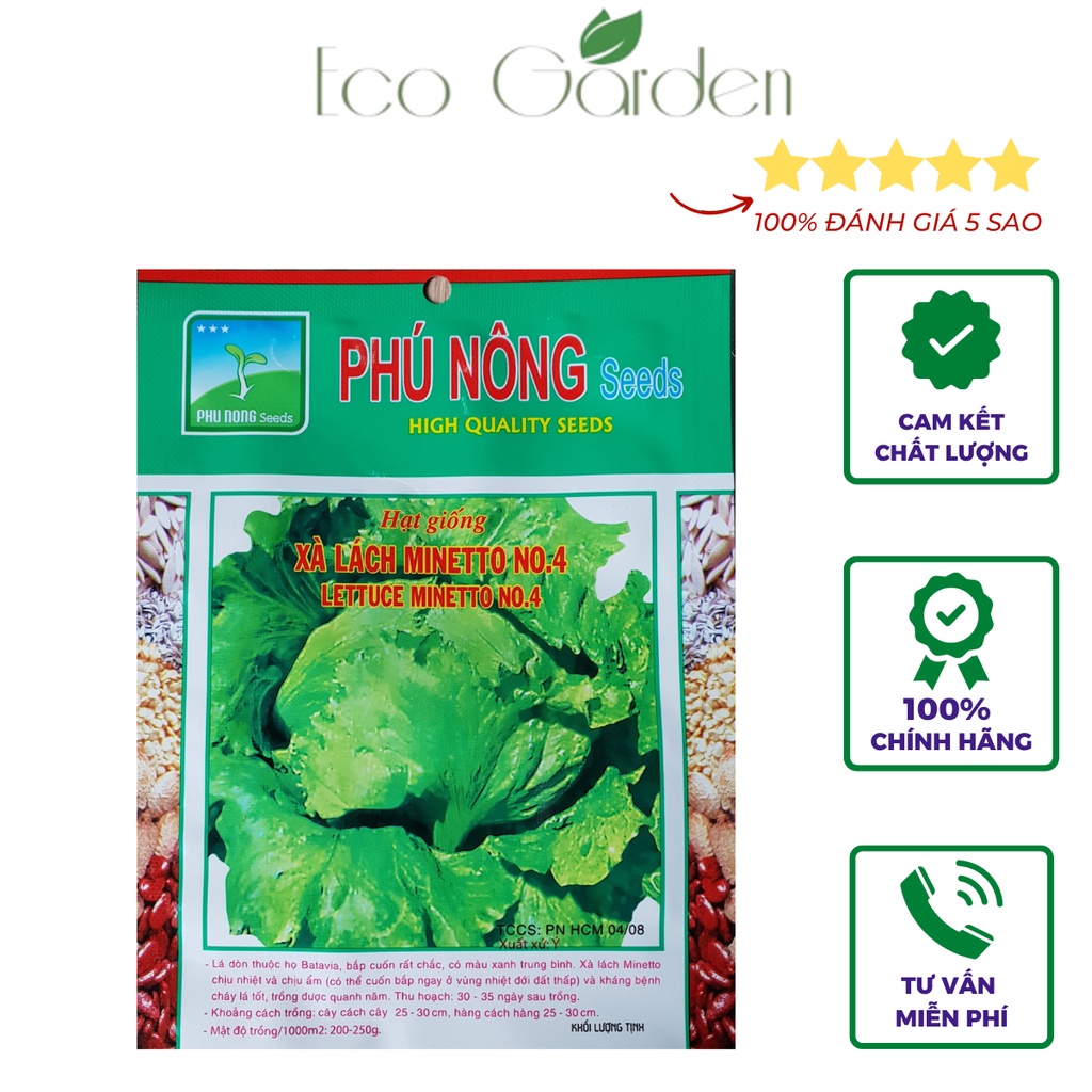Hạt Giống Xà Lách Minetto No.4 Phú Nông - 1g