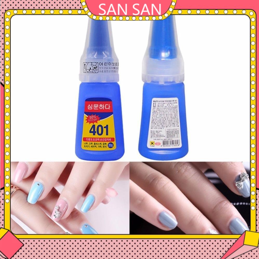 Keo 401 BYB Chính Hãng Chuyên Gắn Móng, Gắn Đá Trang Trí, Gắn Móng Giả Siêu Chắc ( Lọ to 20G )