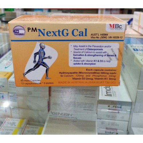 Viên uống bổ sung canxi NextG Cal hộp 60 viên | BigBuy360 - bigbuy360.vn