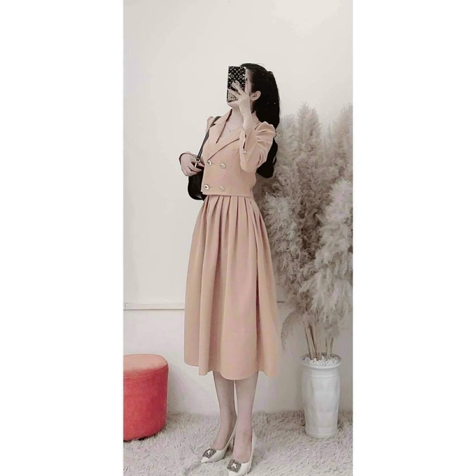 SET BỘ TRANG PHỤC NỮ DÀI KÈM ÁO VEST SIÊU XINH THỜI TRANG NỮ CÁ TÍNH HOTTREND HHP