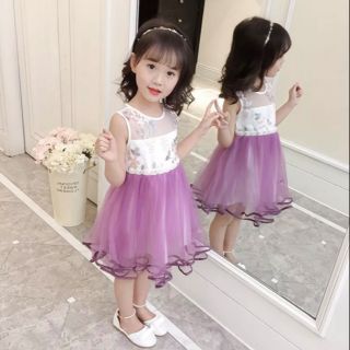 Đầm công chúa voan ren cho bé 3-5 tuổi 22kg