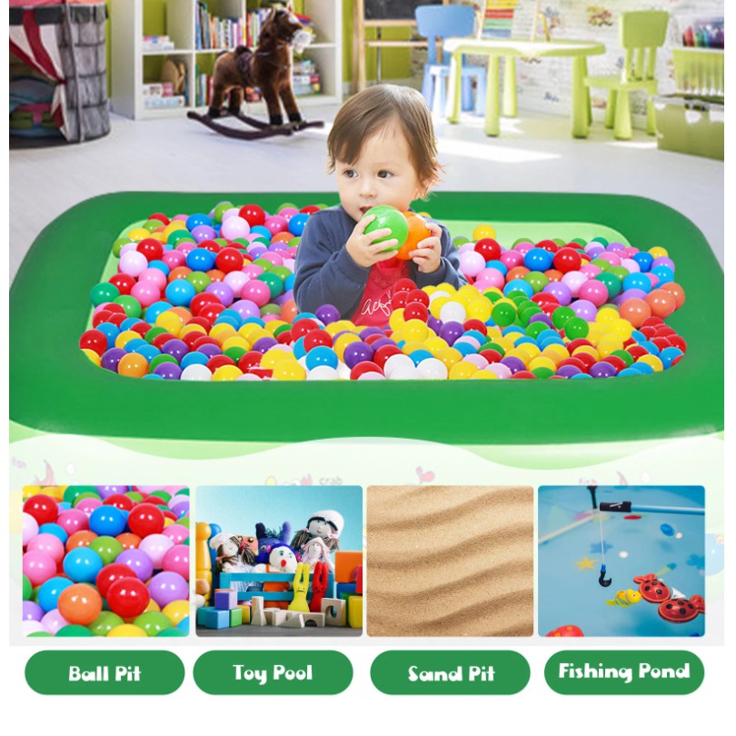 Bể Phao Bơi 1M2 - 2 Tầng - Loại Dày - Chống Trơn Trượt Cho Bé Tại Nhà - Kích Thước 120cm x 85cm - Tặng Kèm 2 Miếng Vá