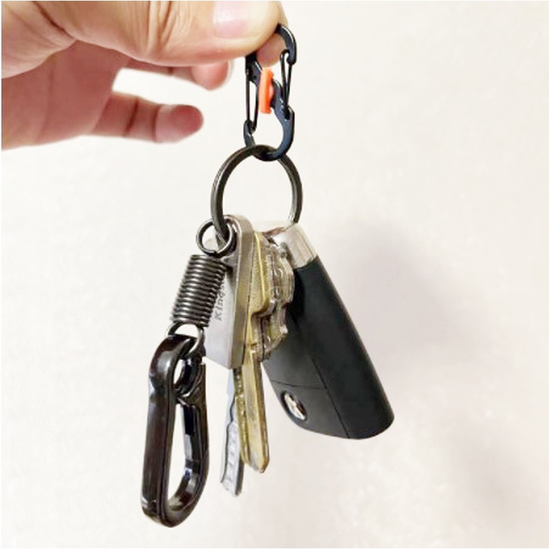 Móc Khóa Carabiner Hình Số 8 Bằng Kim Loại Chống Rơi Chống Trộm Đa Ứng Dụng