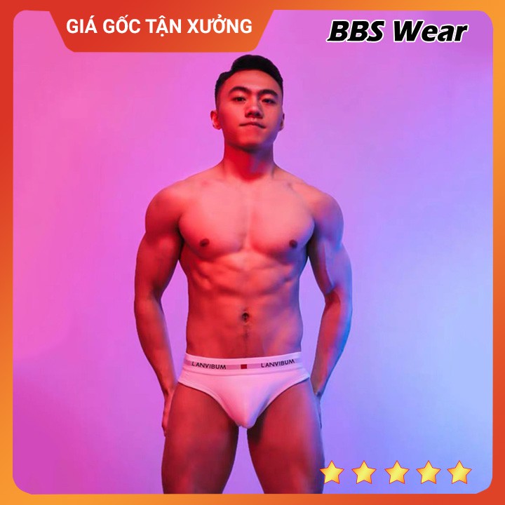 Sịp Tam Giác LANVIBUM Thun Cotton Cap Cấp - Quần lót nam Brief Bông Cô ton BBS WEAR BB009V