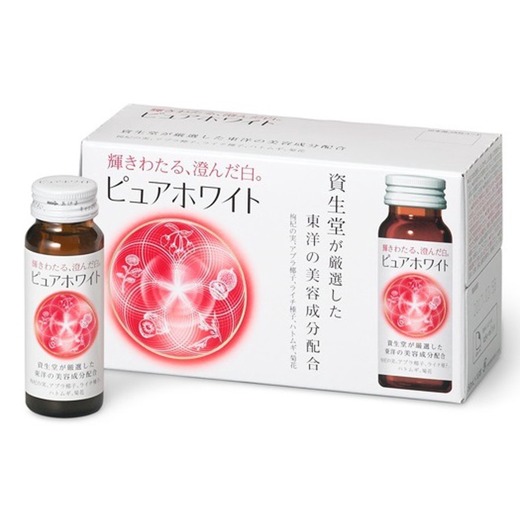 Collagen Shiseido Pure White dạng nước, Thức uống trắng da 50ml x 10 lọ