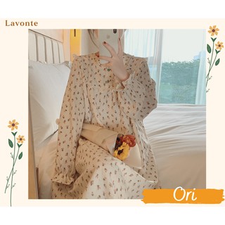 Ori - Váy ngủ phong cách Hàn Quốc Lavonte - chất liệu đũi Hàn cao cấp