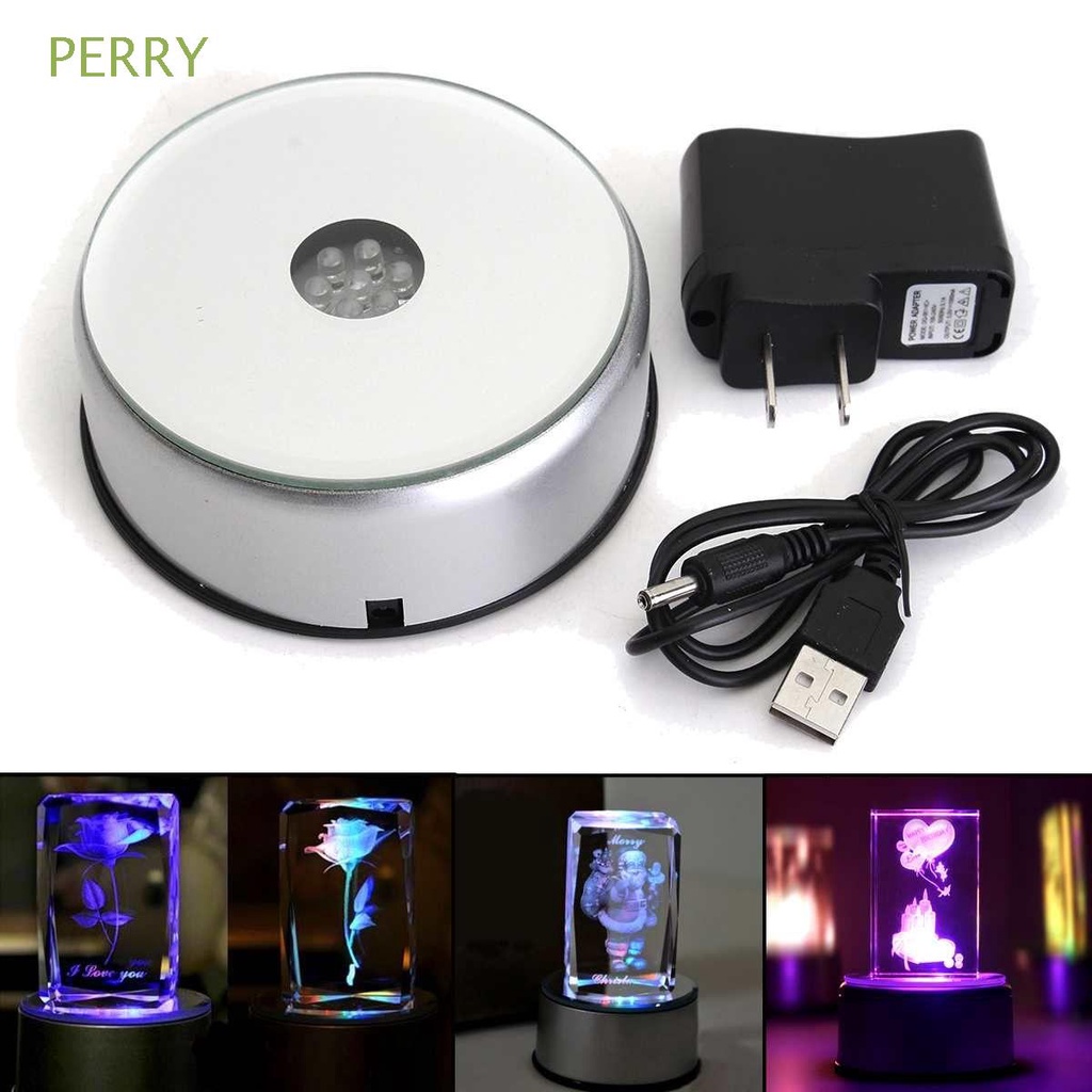 1 đế đứng trưng bày 7 bóng đèn LED nhiều màu sắc sáng tạo DIY