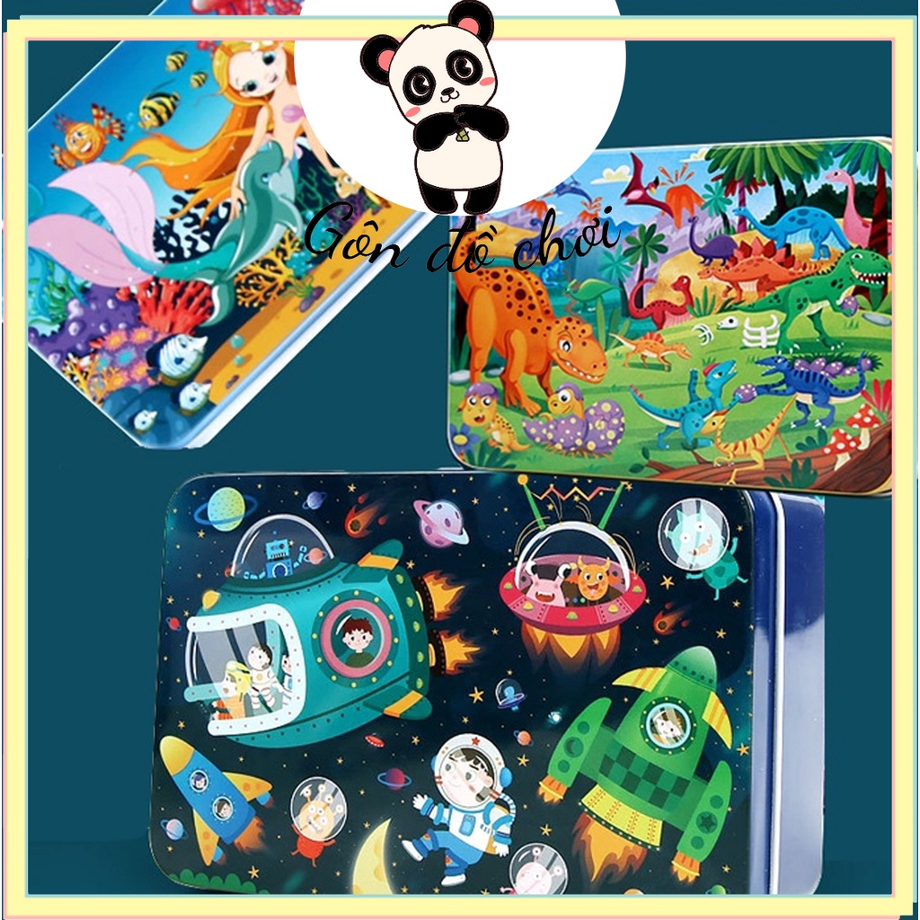 [100 miếng] Đồ chơi tranh ghép hình gỗ puzzle - Bộ ghép hình - Tranh xếp hình Gôn đồ chơi