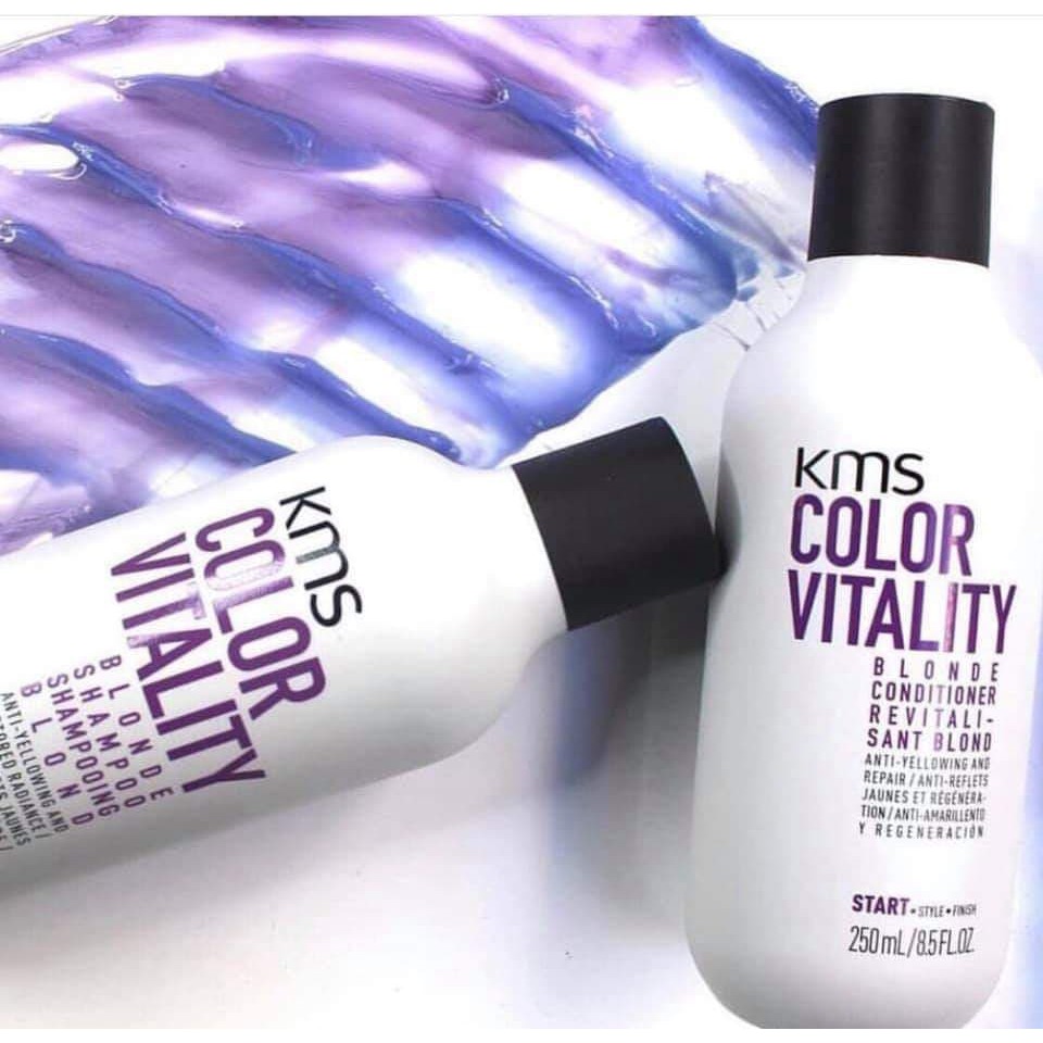 DẦU GỘI XẢ KMS COLOR VITALITY BLONDE GIỮ MÀU DÀNH CHO TÓC NHUỘM SÁNG 300ml - 250ml