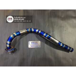 Cổ pô titan ex150 xi khúc hàn vảy cá - càng chạy càng đẹp - lắp cho pô zin ex150