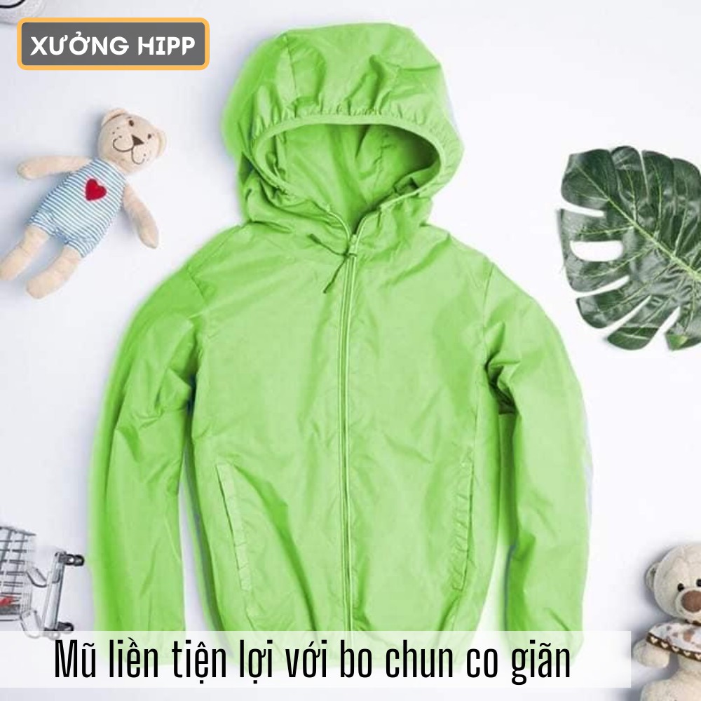 HÀNG NHẬP KHẨU -  Áo khoác gió cho bé trai, bé gái từ 5 - 14 tuổi, chất vải dù ngoại chống nước và gió rét Xưởng Hipp, K