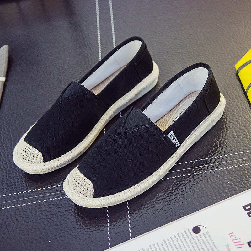 Slip on cói nữ - Giày lười vải nữ cao cấp - 3 màu đen, đỏ và trắng - Mã SP B17/B31