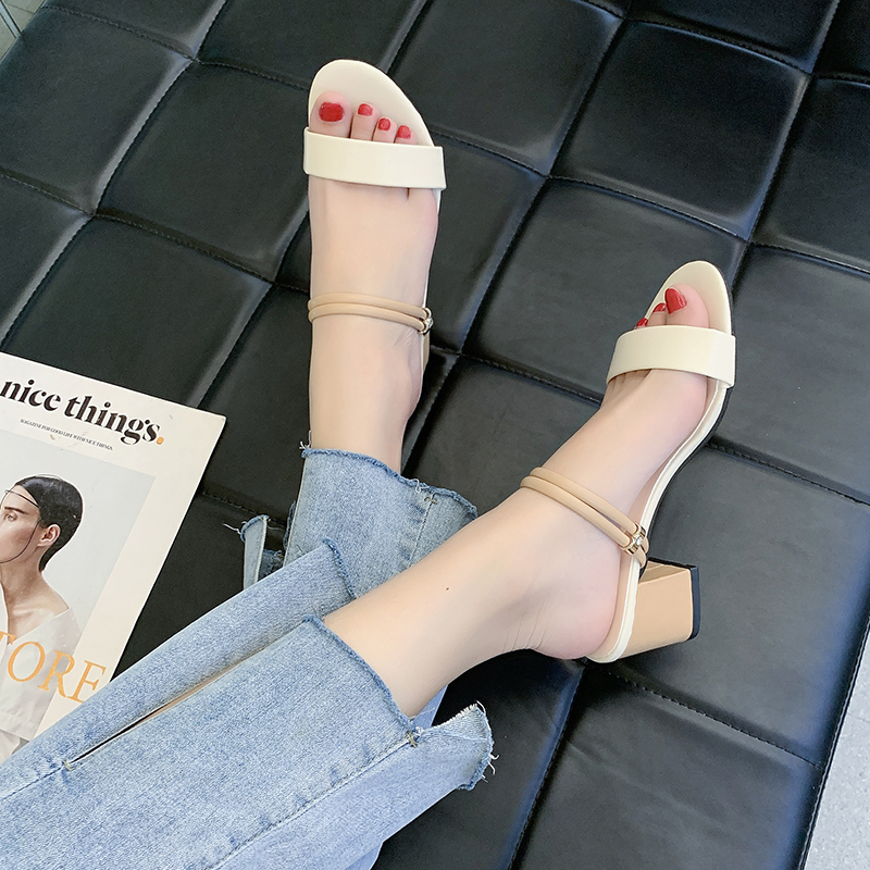 Giày sandal IELGY hai cách mang phong cách cổ điển cho nữ