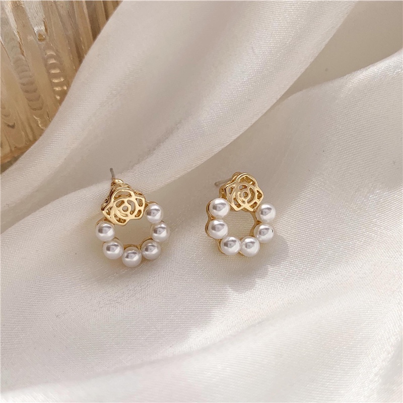 Khuyên Tai Đính Ngọc Trai Cao Cấp Thời Trang Mùa Hè Mới Cho Nữ