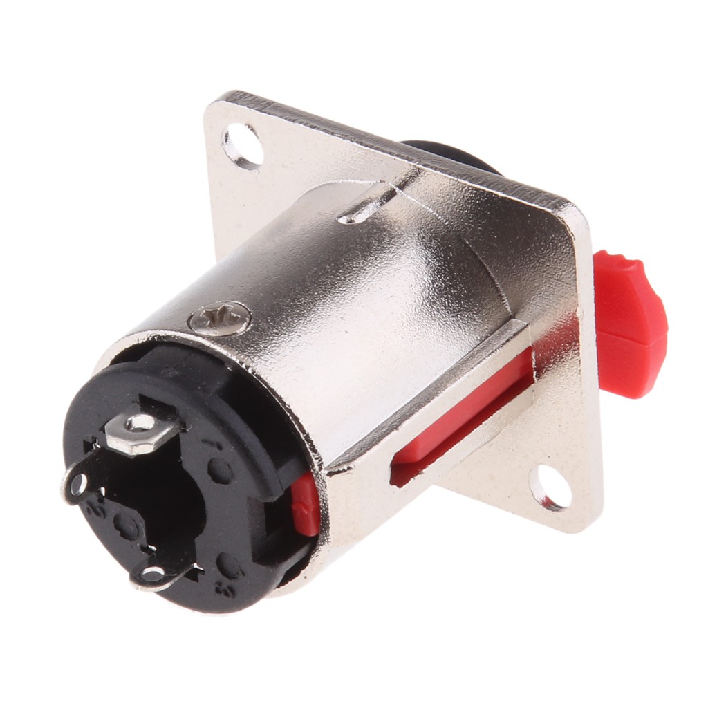6.35mm 1/4" Jacks TS and TRS Panel Mount Plug Locking Style Connector