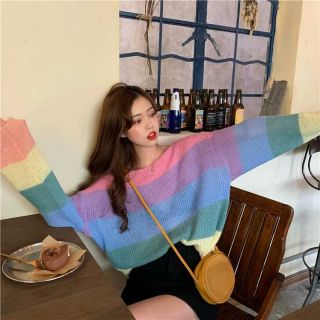ÁO LEN CẦU VỒNG ULZZANG
