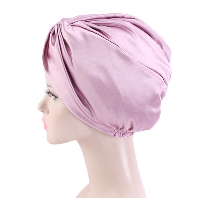Mũ Trùm Tóc Bằng Lụa Màu Sắc Đơn Giản Tiện Dụng