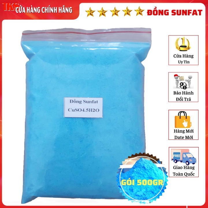 500g ĐỒNG SUNFAT CuS04 Diệt Nấm Khuẩn, Rong Rêu, Vệ Sinh Ao Hồ
