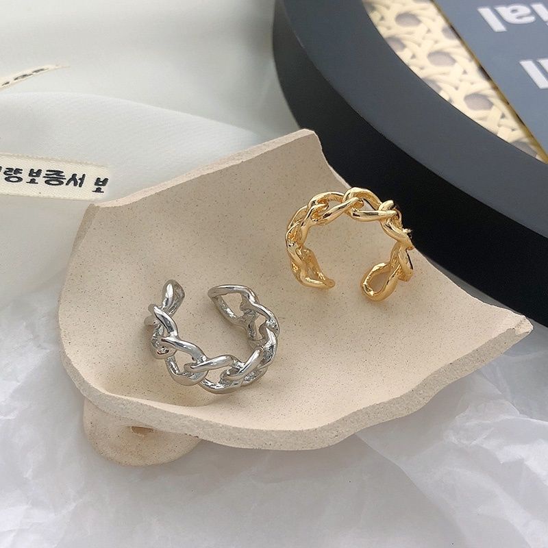 Nhẫn đeo tay kim loại thiết kế đơn giản thời trang