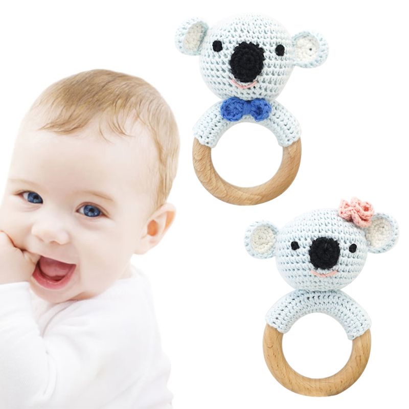 Đồ Chơi Vòng Nhẫn Móc Hình Gấu Koala DIY Dành Cho Bé Mọc Răng