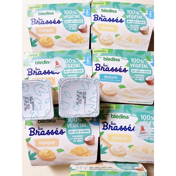 Sữa chua dừa Bledina Brasses cho bé dị ứng đạm sữa bò 6m+