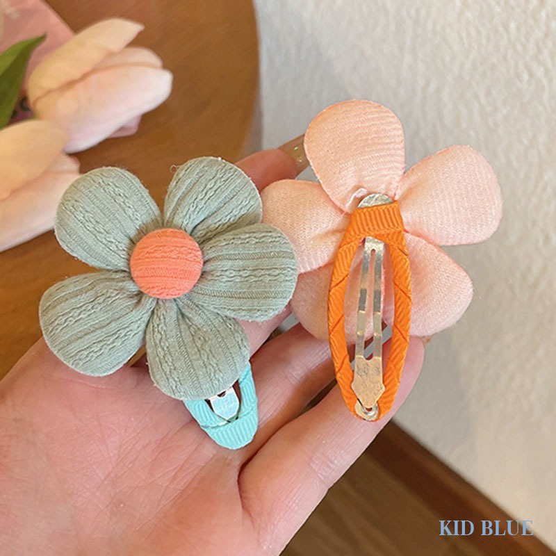 Kẹp Tóc Đính Hoa Vải Dễ Thương Cho Bé Gái