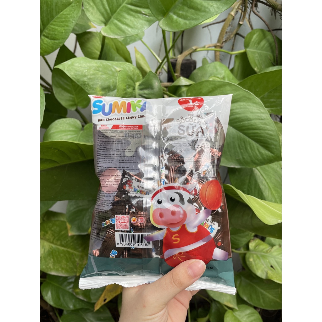 Kẹo Mềm Hương Sữa Sôcôla Chocolate Sumika Bibica (Gói 140g)