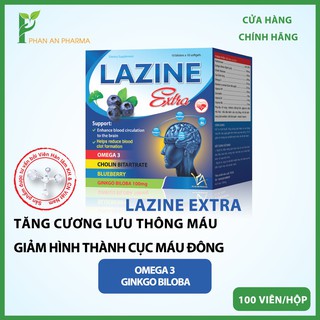 [CHÍNH HÃNG] Hoạt Huyết Dưỡng Não Lazine Extra, Tăng Cường Lưu Thông Máu Não CN12