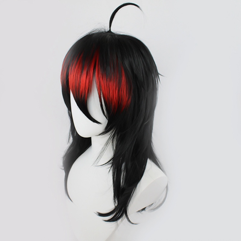 Bộ Tóc Giả Dài Màu Đen Đỏ Dùng Hóa Trang Nhân Vật VTuber Vox Akuma
