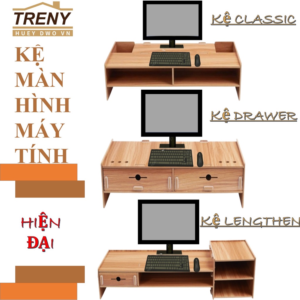 Kệ lắp ráp nâng cao màn hình máy tính, giá đỡ máy tính để bàn, có thể tháo rời khi không sử dụng, tiện dụng giá rẻ