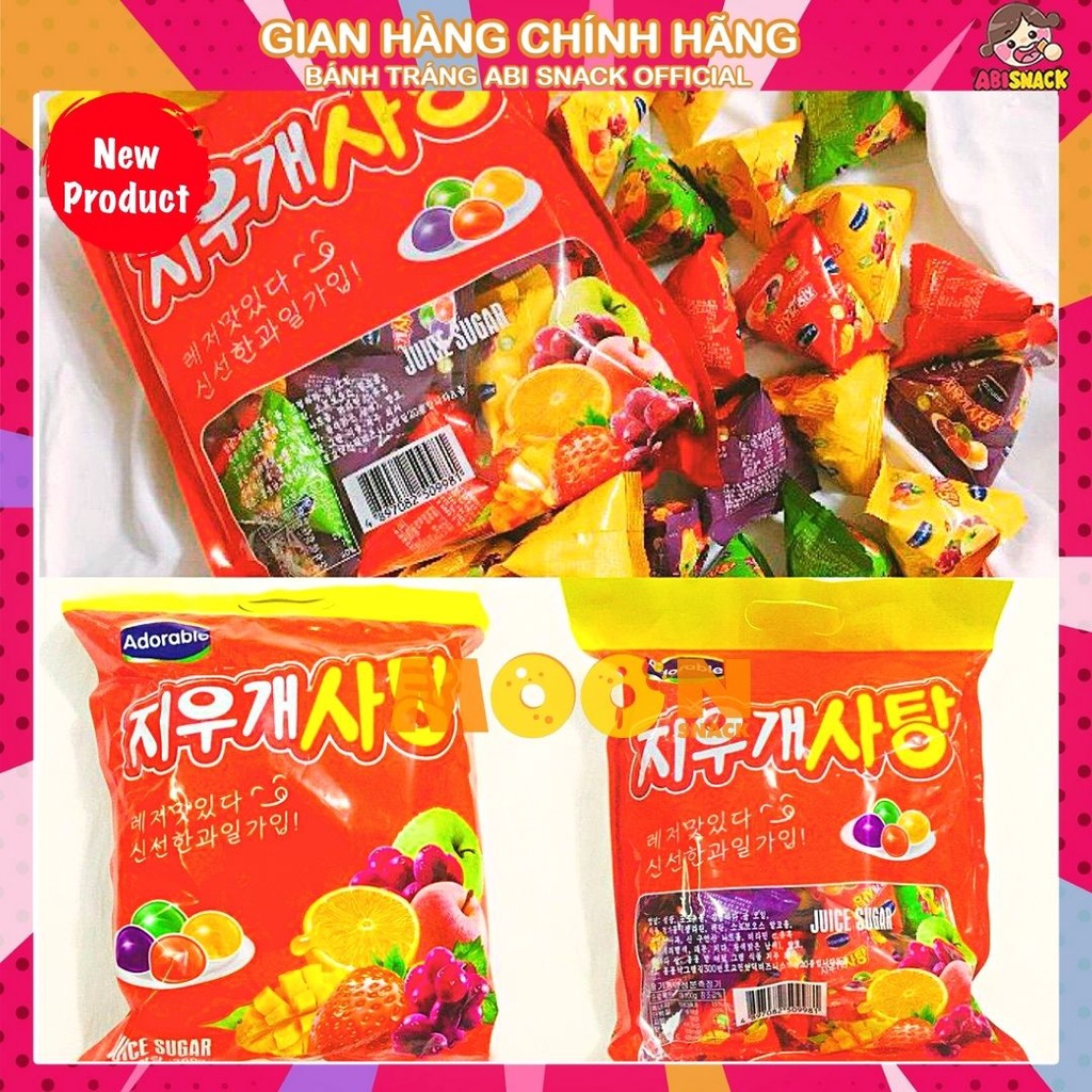 Kẹo dẻo trái cây gói tam giác Adorable gói lớn 360g Fruit Juice