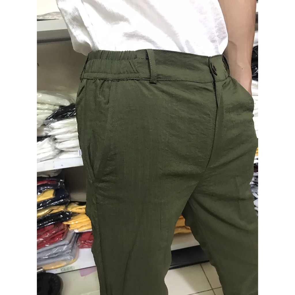 Quần đũi dài nam ống suông cạp chun, chất đũi xước mát nhẹ - FATADO QD71 | BigBuy360 - bigbuy360.vn