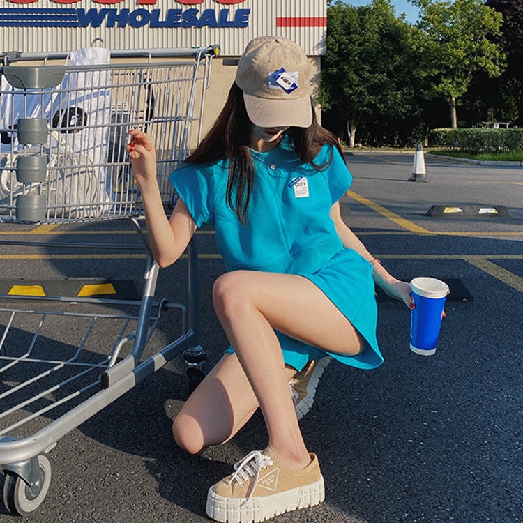 Set đồ thể thao ngắn tay dáng rộng thời trang hè cho nữ