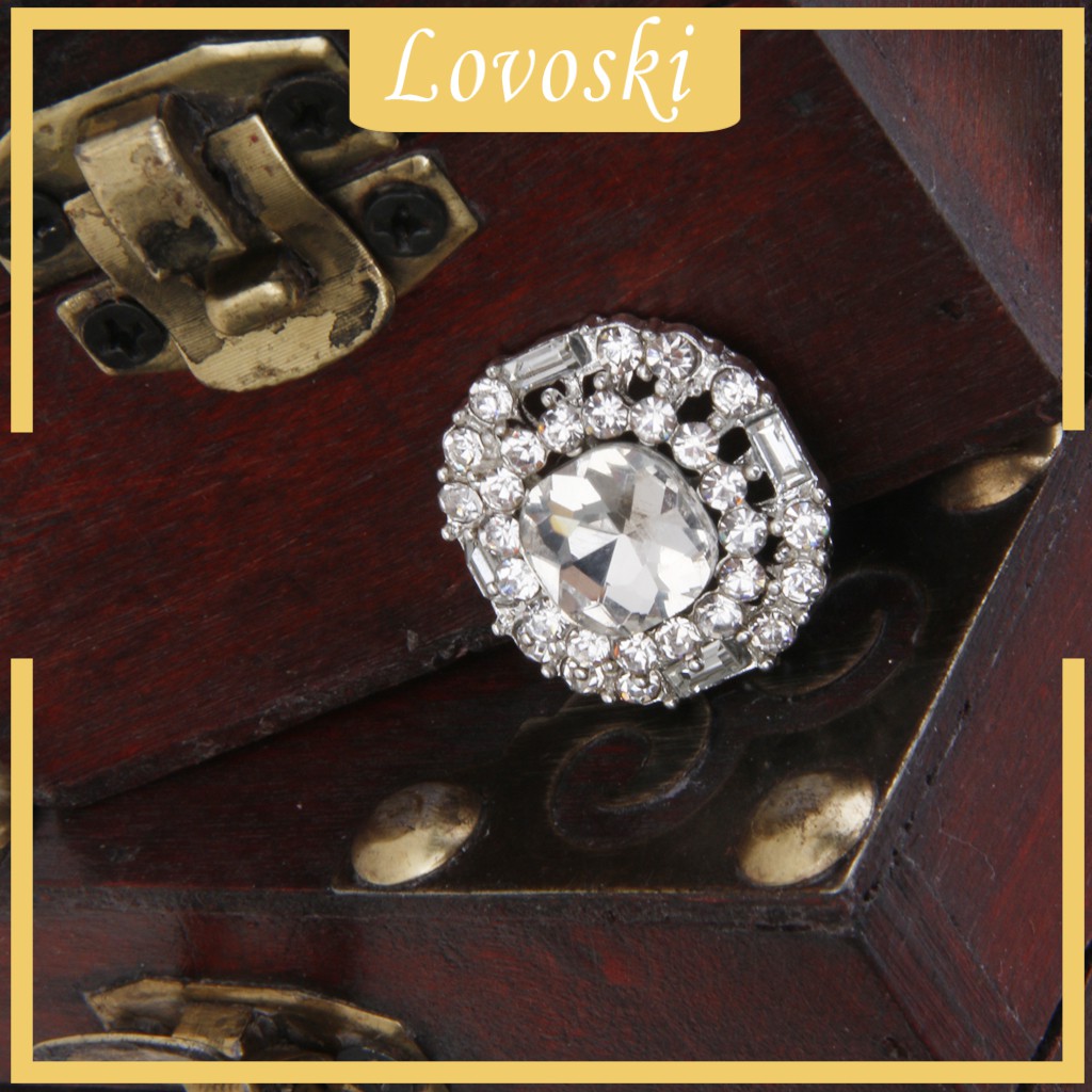 Bộ 5 Nút Đính Đá Pha Lê 23mm Trang Trí Lưng